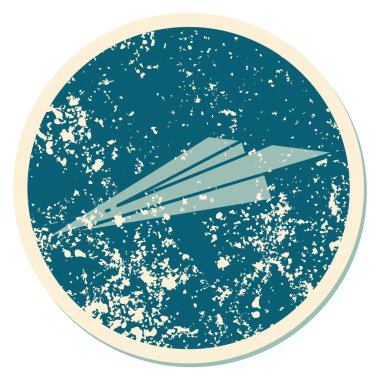 Kağıt uçağın sembolik dövmeli görüntüsü