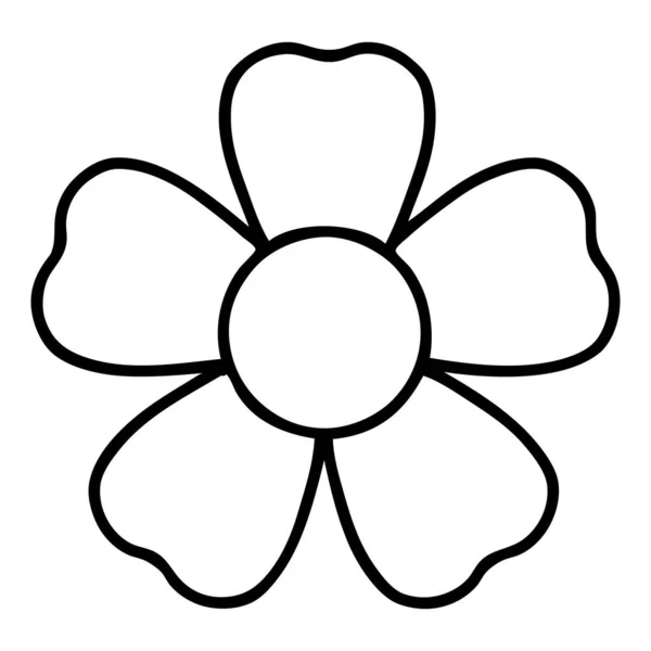 Siyah Çizgili Bir Çiçek Dövmesi — Stok Vektör