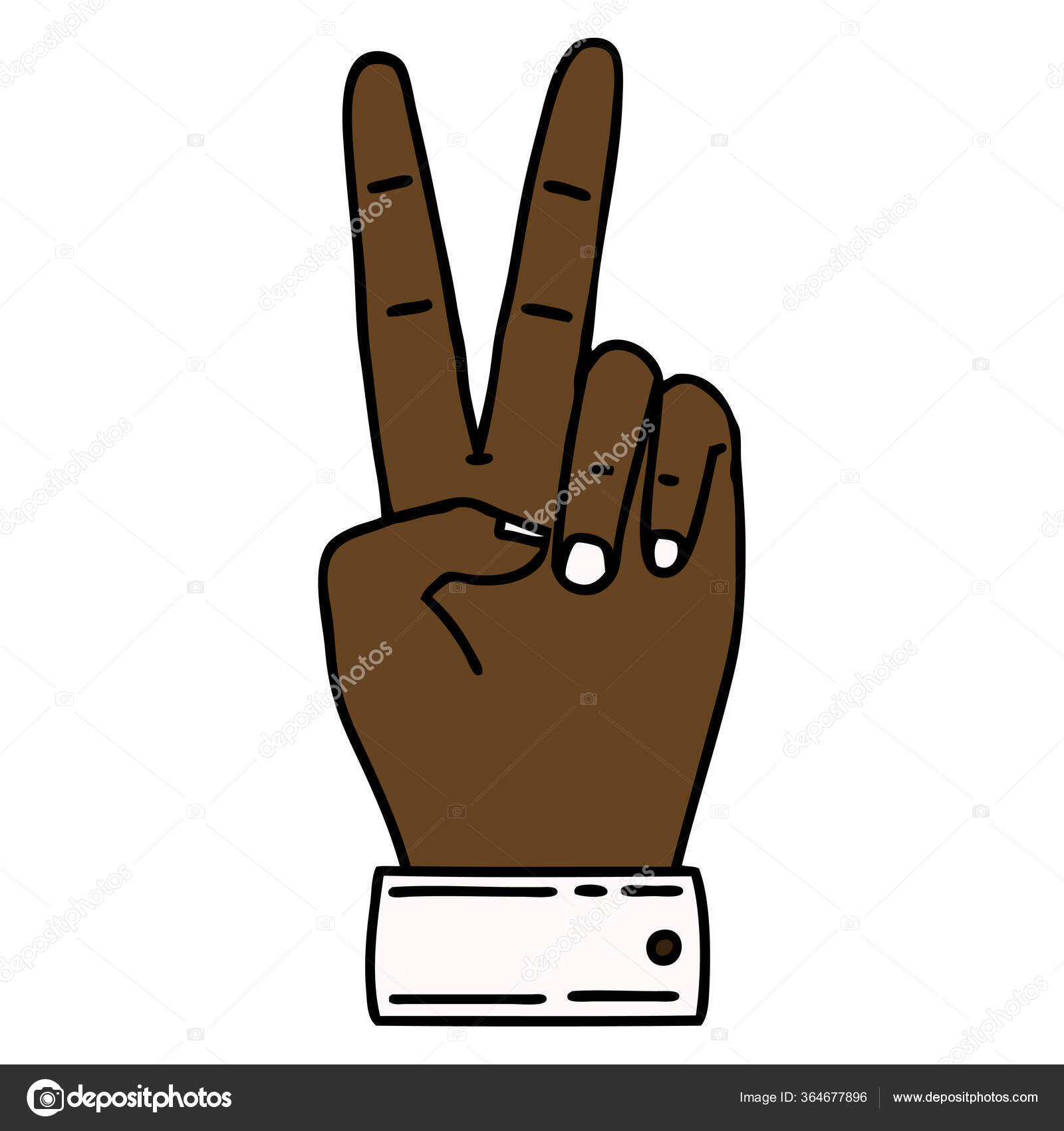 Image vectorielle Style Tatouage Rétro Symbole Paix Geste Main Deux Doigts  par ©lineartestpilot - 364677896, image size:1600x1700