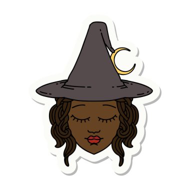 Bir insan büyücü karakterinin çıkartması