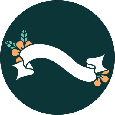 Pankart ve çiçeğin ikonik dövme görüntüsü