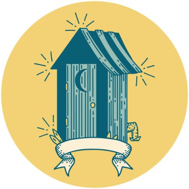 Dövme tarzı açık hava tuvaletinin simgesi