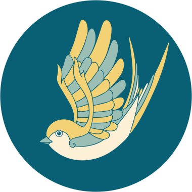 Bir kırlangıcın ikonik dövme şekli