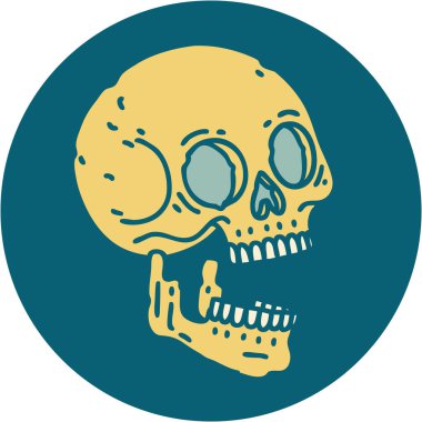 Bir kafatasının ikonik dövme şekli