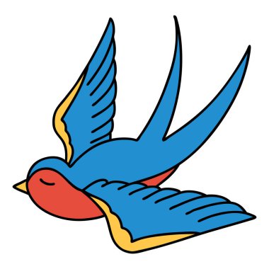 Dövme geleneksel bir kırlangıç tarzında