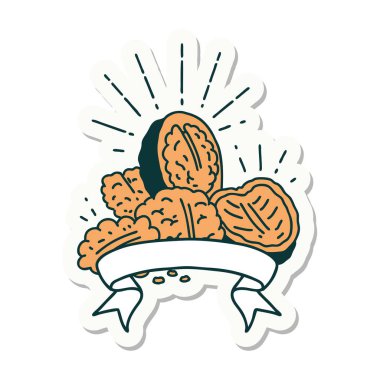 Dövme stili ceviz yapıştırması.