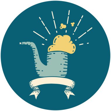 Dövme stili tüttürme piposunun simgesi