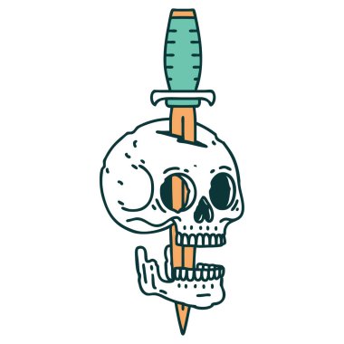 Bir kafatasının ikonik dövme şekli