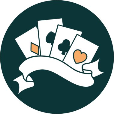 Kart ve pankartın ikonik dövme biçimi