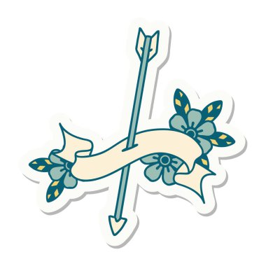 ok sancağıyla dövme stili etiketi