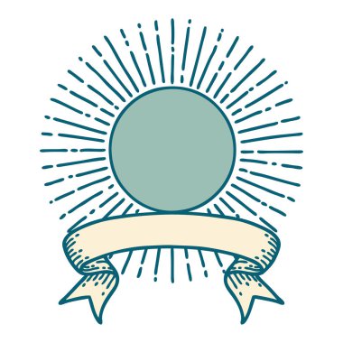 Güneşin bayrağıyla geleneksel dövme