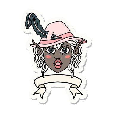 Elf ozan karakterli bir suratın çıkartması.