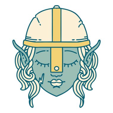 Retro Dövme Biçimi elf karakteri