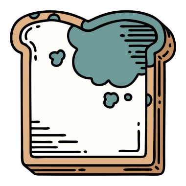 Geleneksel küflü ekmek şeklinde dövme.