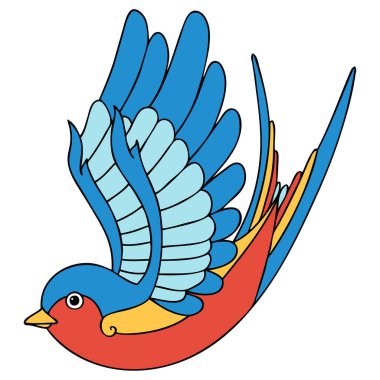 Dövme geleneksel bir kırlangıç tarzında