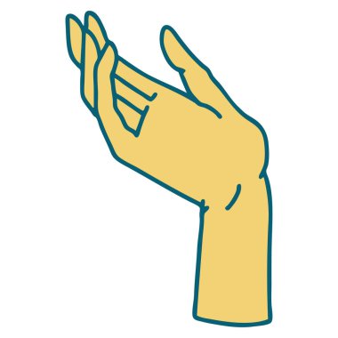 Bir elin sembolik dövme görüntüsü