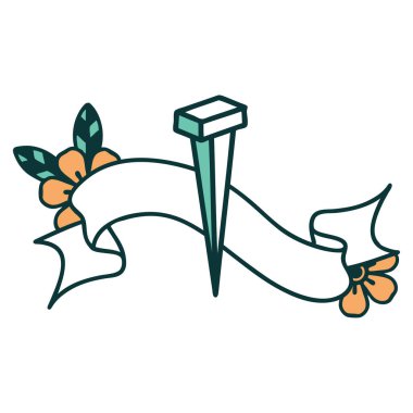 Demir çivi sancağıyla geleneksel dövme