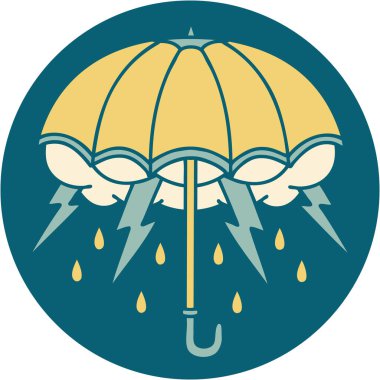 Bir şemsiyenin ikonik dövme şekli