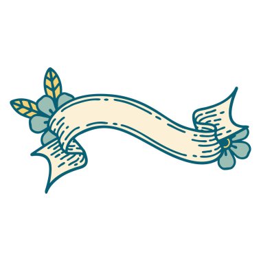 Pankart ve çiçeğin ikonik dövme görüntüsü