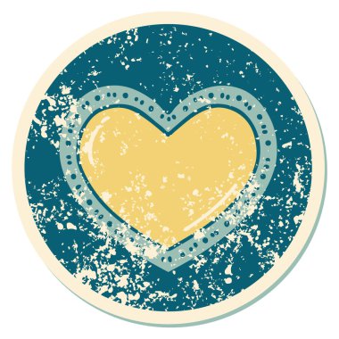 Bir kalbin sembolik depresif dövme görüntüsü