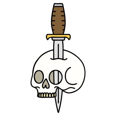 geleneksel kafatası biçiminde dövme