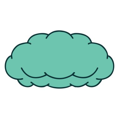 Gri bir bulutun ikonik dövme görüntüsü