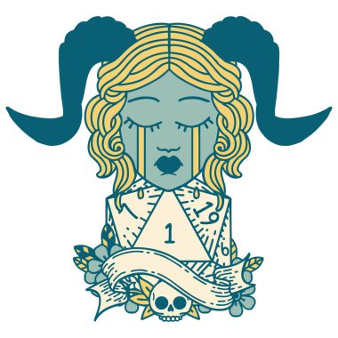 Retro Dövme Biçimi ağlama Doğal bir D20 zar atışıyla kiremit döşeme