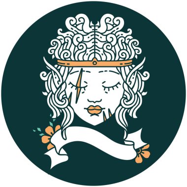 Elf barbar karakteri simgesi