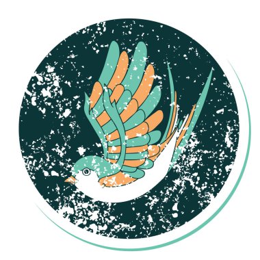 Bir kırlangıcın sembolik dövmeli görüntüsü