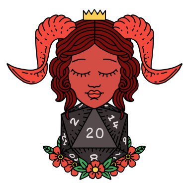 Retro Dövme Biçimi Doğal 20 d20 zar atışıyla düzenleme