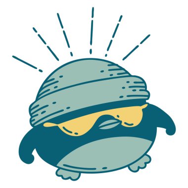 Geleneksel dövme stili güzel Robin 'in çizimi