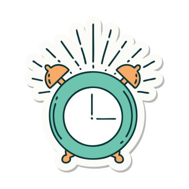 Dövme stili çalar saat etiketi.