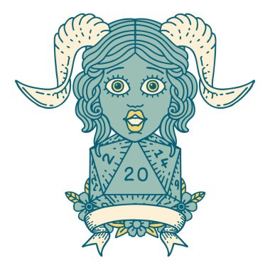 Retro Dövme Biçimi Doğal yirmilik zar atma ile düzenleme