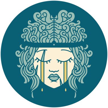 Ağlayan barbar insan ikonu