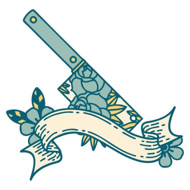 Satır ve çiçekli geleneksel dövme