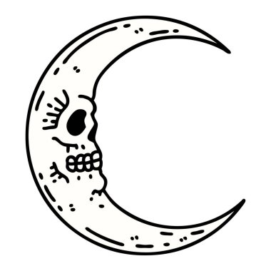 Geleneksel kafatası ay şeklinde dövme