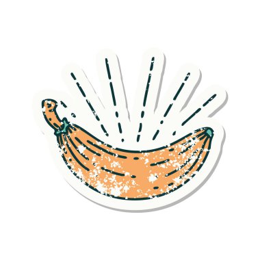 Eski bir dövmeli muz etiketi.