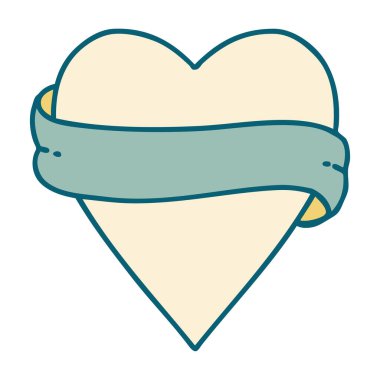 Bir kalp ve bayrağın ikonik dövme görüntüsü