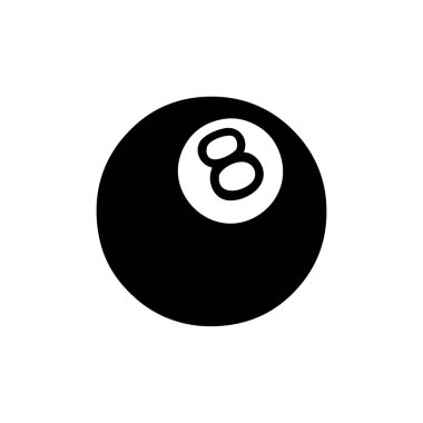 Tattoo in black line style of 8 ball vector