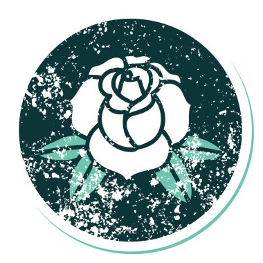 Bir çiçeğin sembolik dövmeli resmi