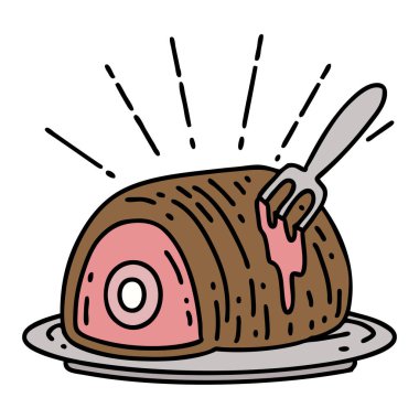 Geleneksel dövmeli biftek resmi.