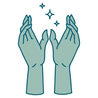 Uzanan ellerin ikonik dövme görüntüsü