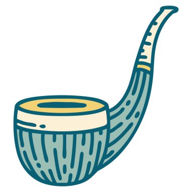 Sigara içen piponun ikonik dövme görüntüsü