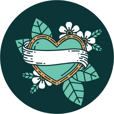 Bir kalp ve bayrağın ikonik dövme görüntüsü