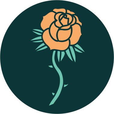 Bir gülün ikonik dövme şekli