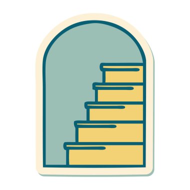 Dövme etiketi geleneksel bir kapı aralığı tarzında.