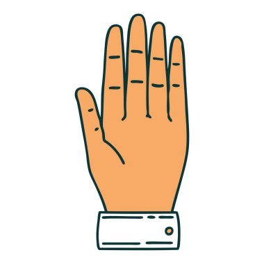 Bir elin sembolik dövme görüntüsü