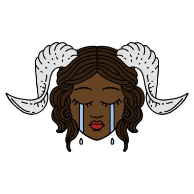 Retro Dövme Biçimi ağlama kiremit yüzlü