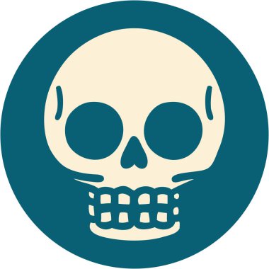 Bir kafatasının ikonik dövme şekli