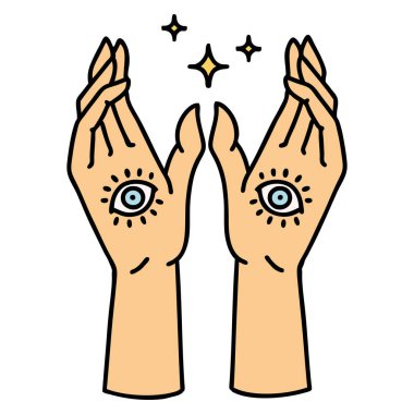 Geleneksel mistik eller şeklinde dövme.